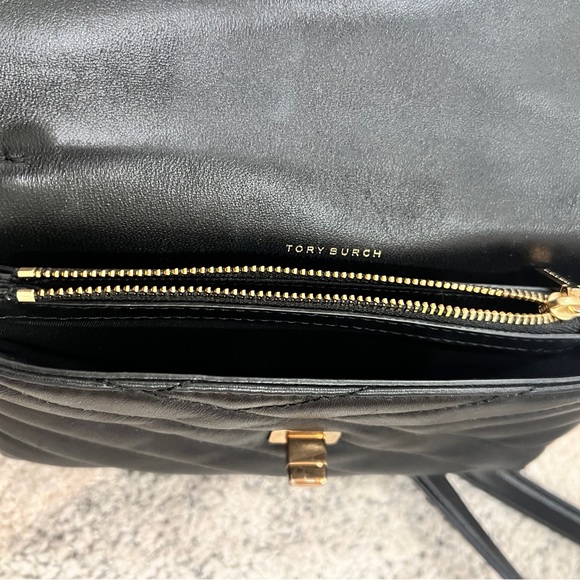 NWOT Tory Burch Kira Chevron Chain Wallet Black Crossbody Purse with Chain Strap - Picture 13 of 13